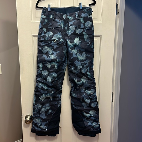 Patagonia Snowbelle Pants Girls Size XL Blue Camo Print - Picture 2 of 15